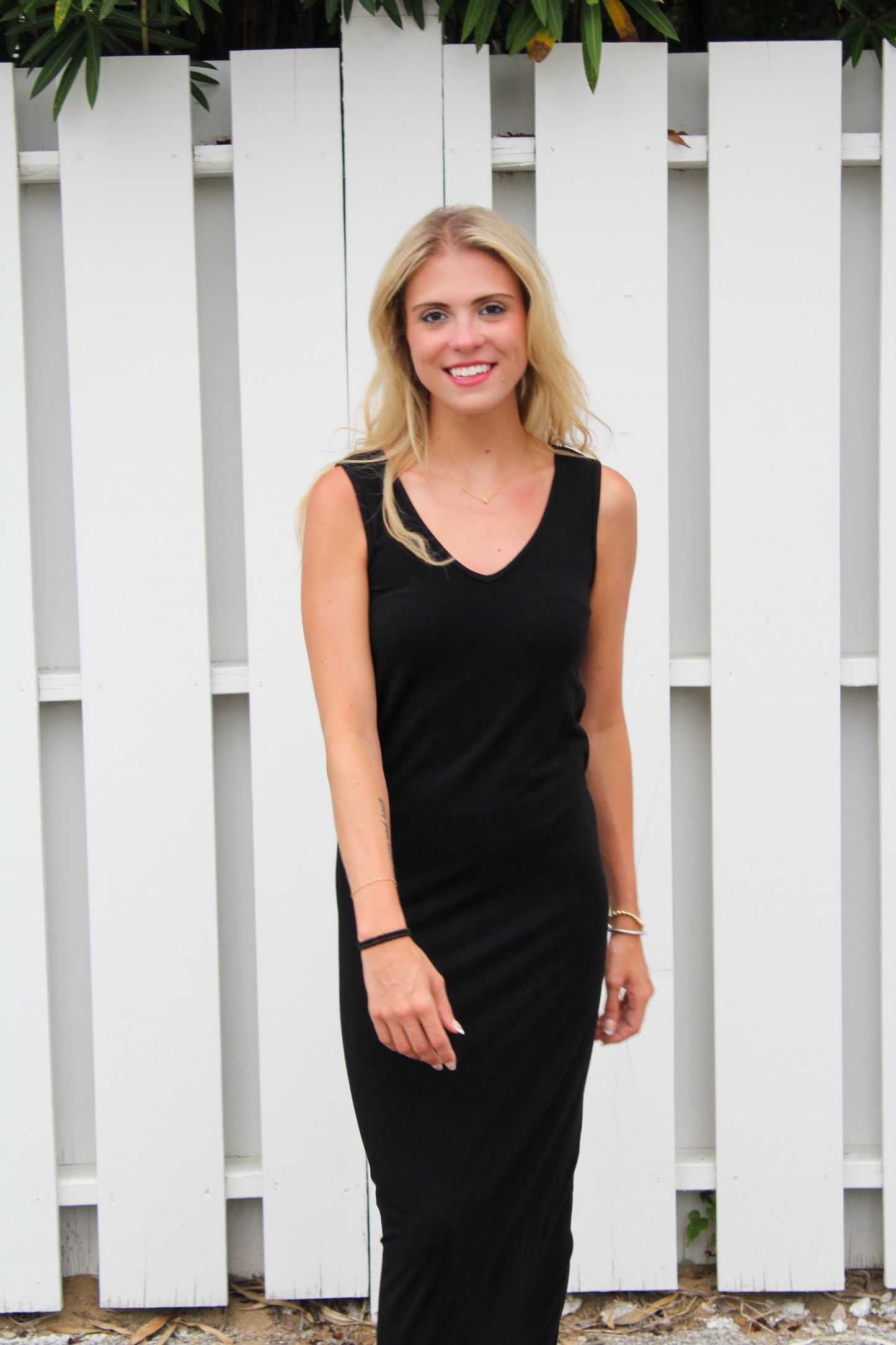 Black Reversible Midi Dress