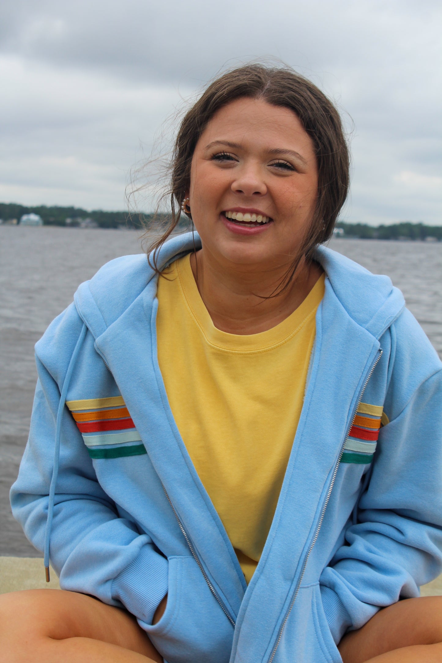 Retro Blue Zip Up
