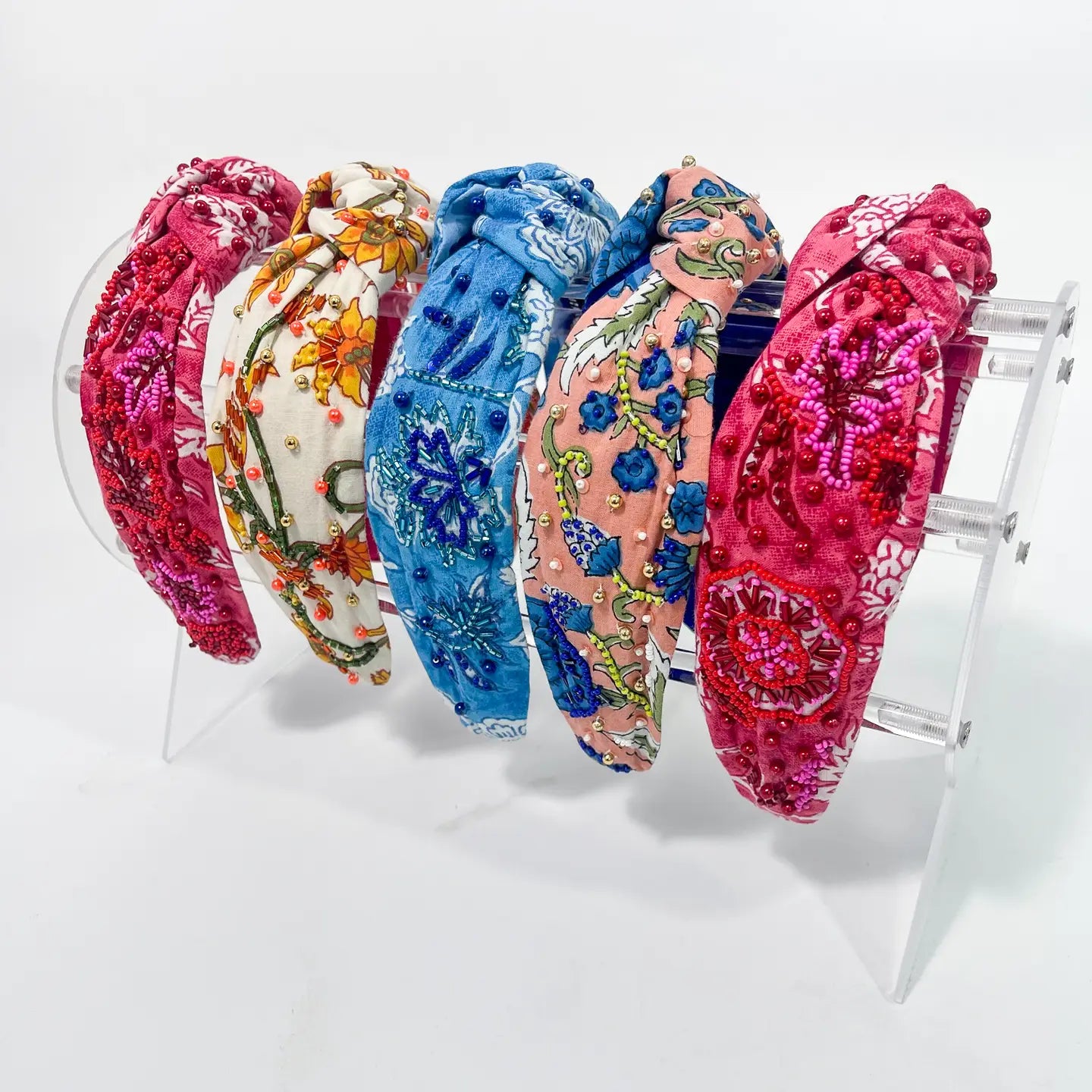 Floral Knotted Beaded Headband