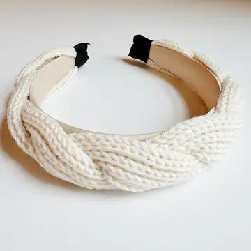 Cream Knitted Headband