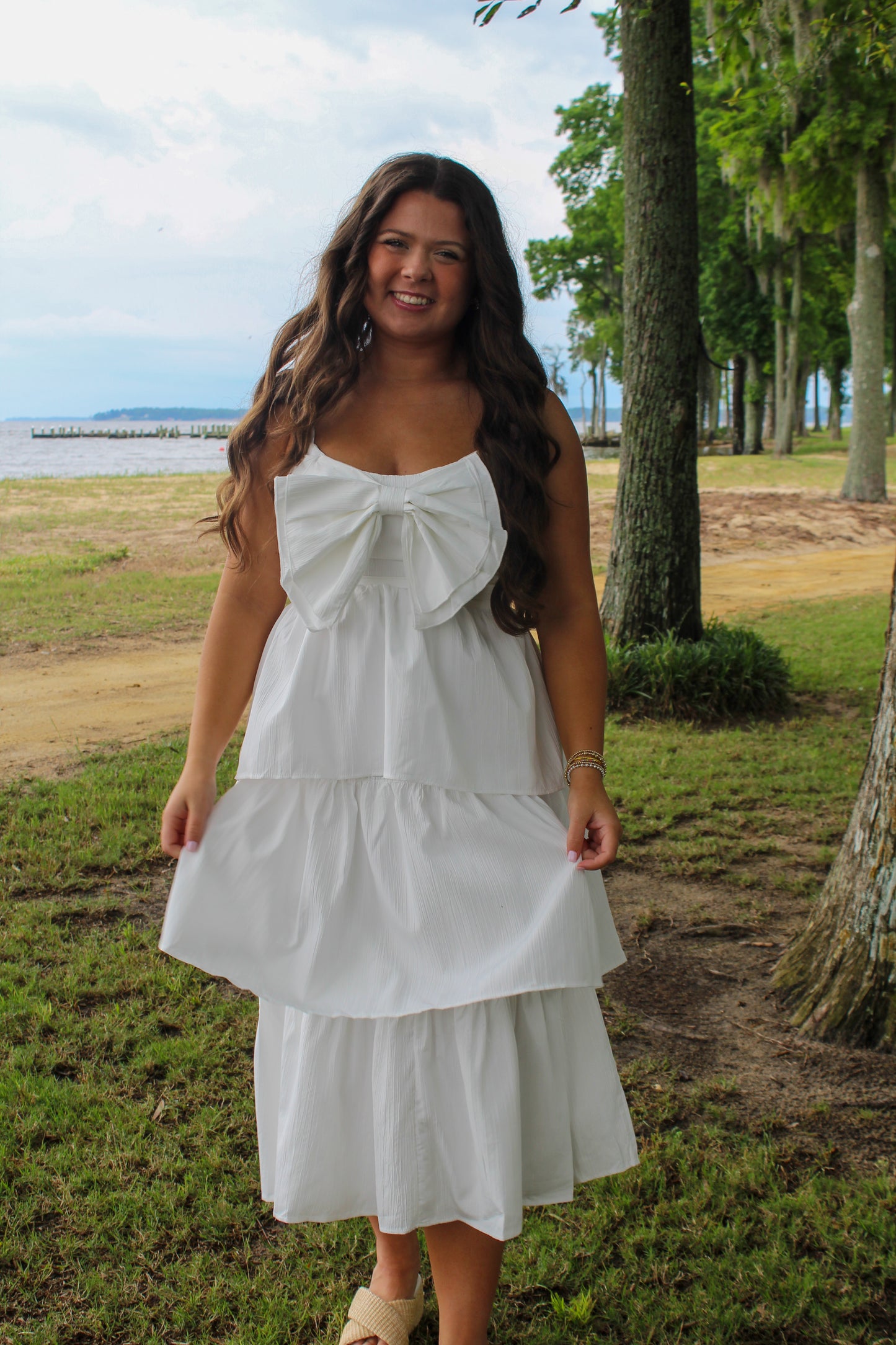 Brielle Bow Midi Dress