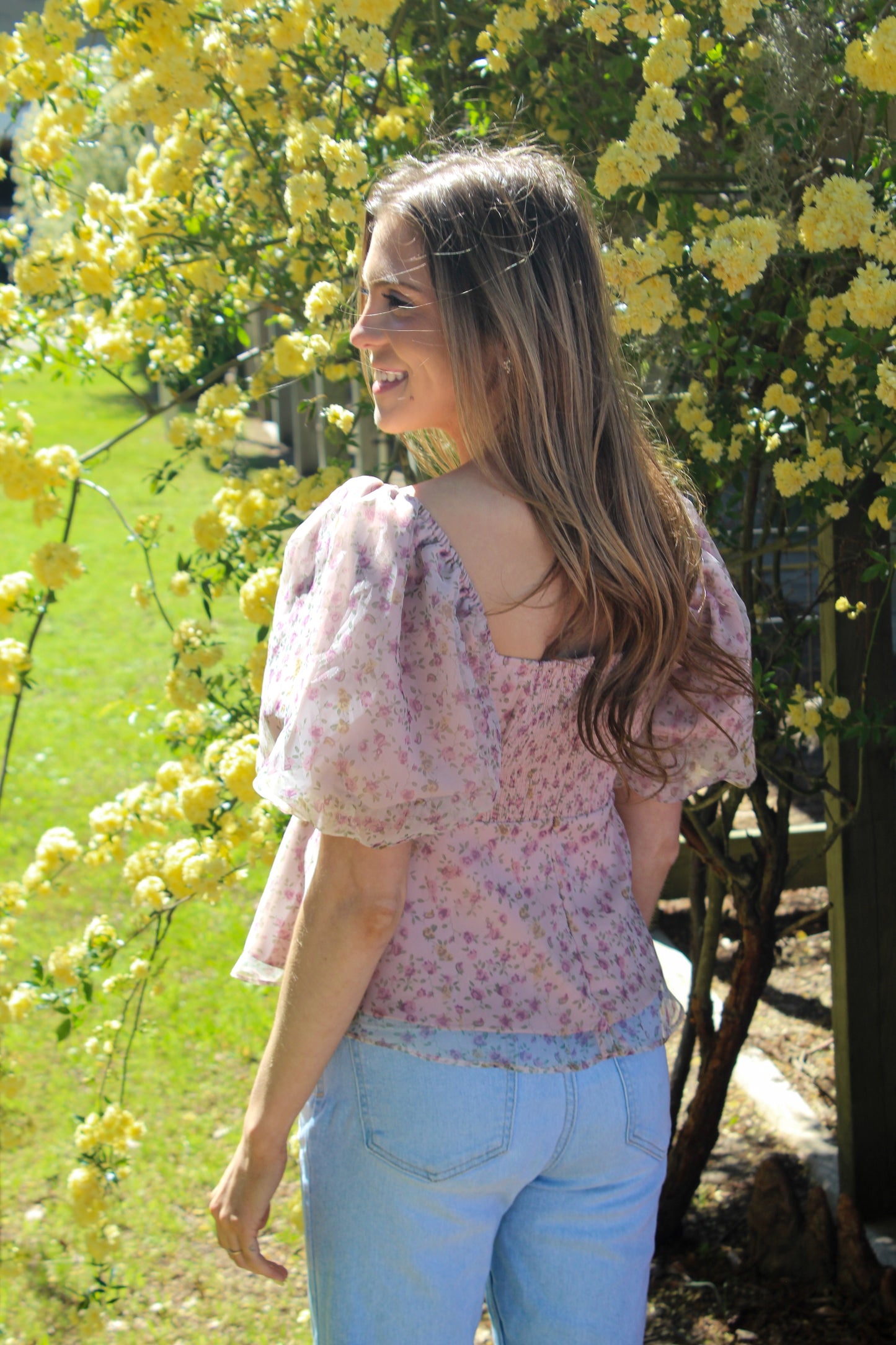 Dusted Blush Floral Top