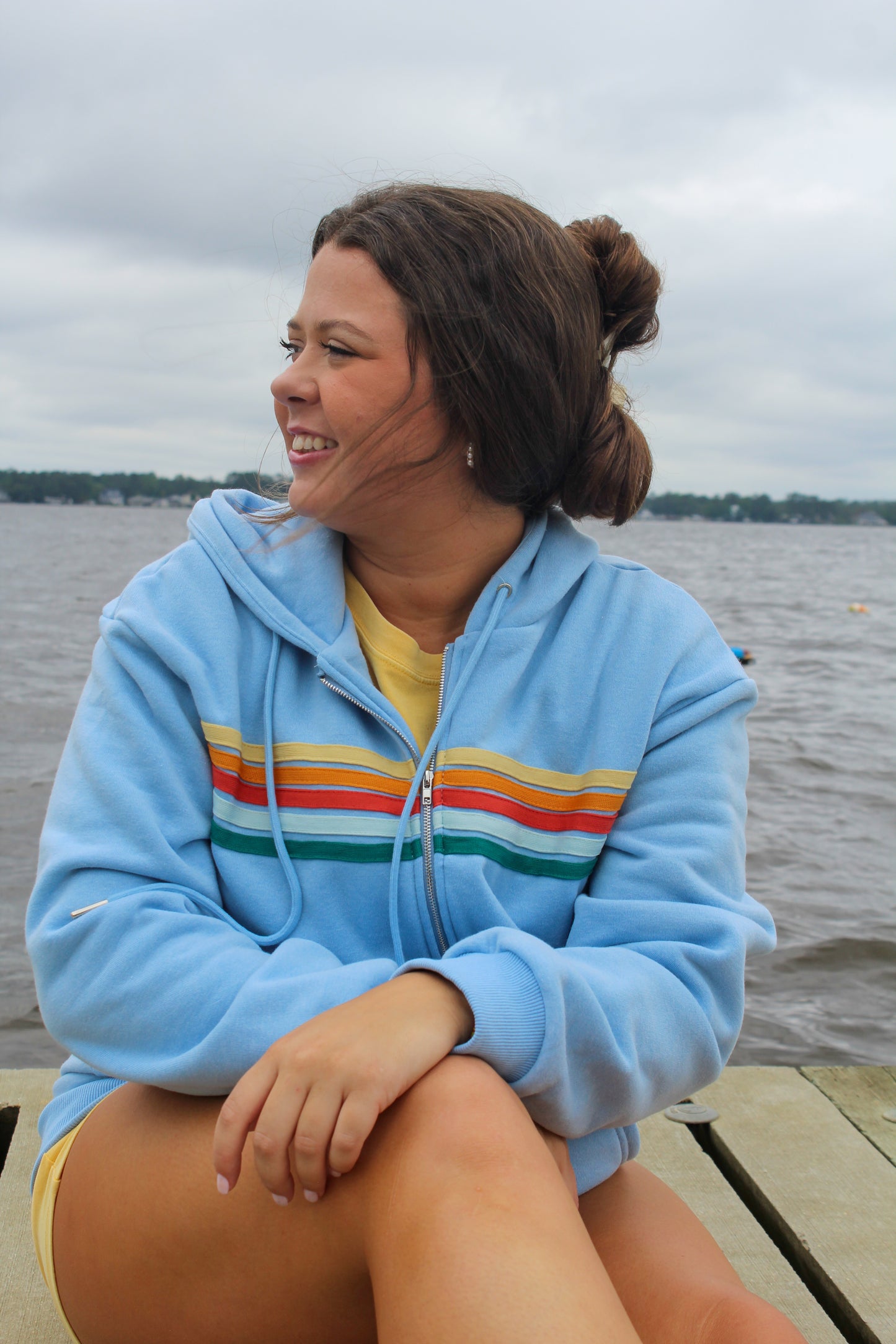 Retro Blue Zip Up