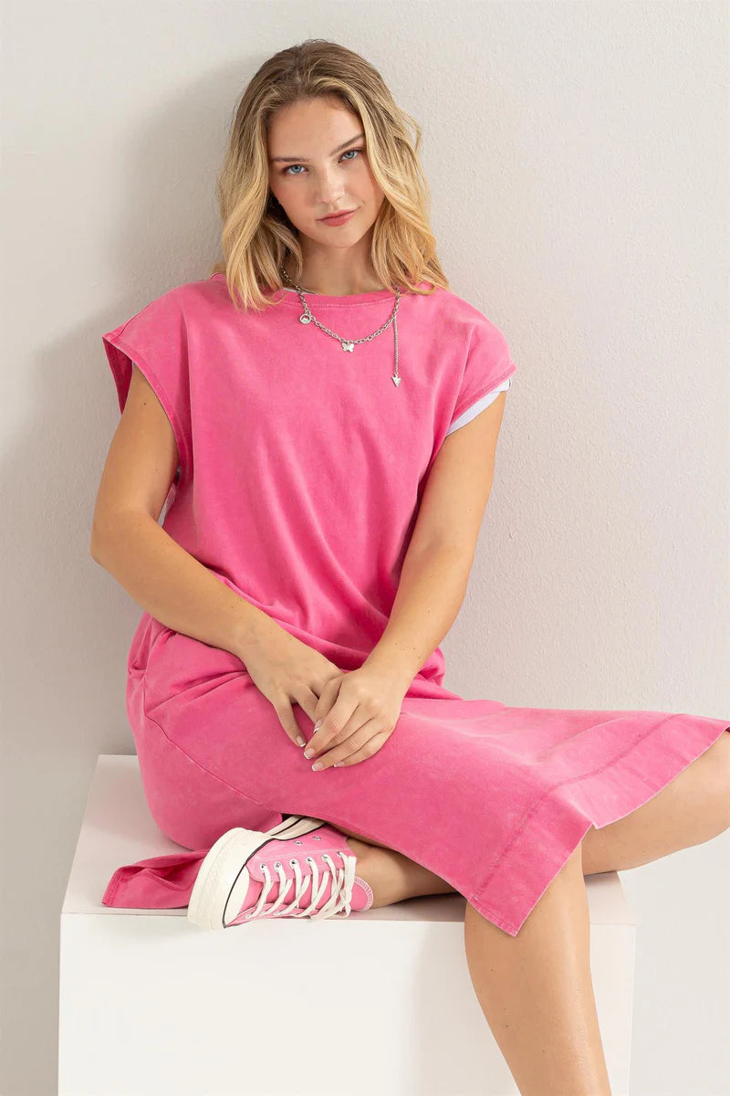 Raspberry Bliss Midi Dress