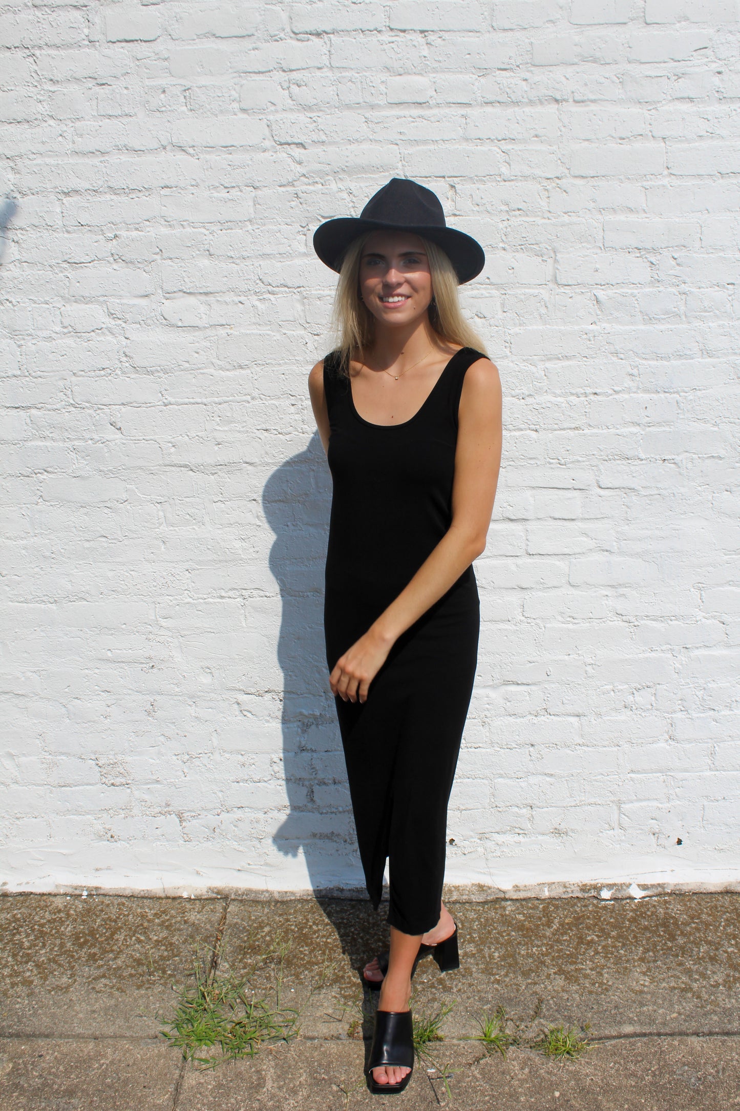 Black Reversible Midi Dress