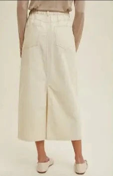 Corduroy Cream Skirt